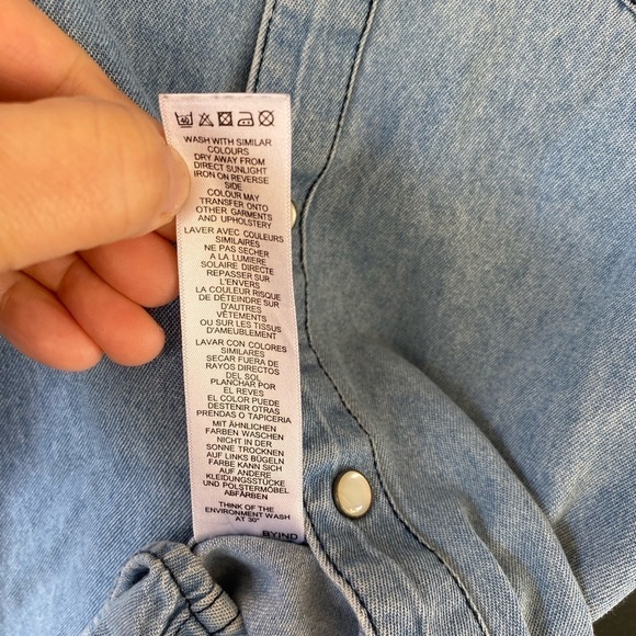 ASOS denim pearl snap button down - Picture 6 of 6